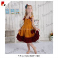 kids boutique Corduroy mustard&burgundy suit-dress